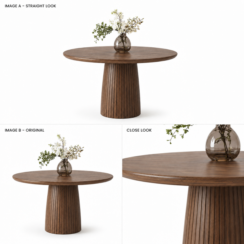 Nour Fluted Round Dining Table