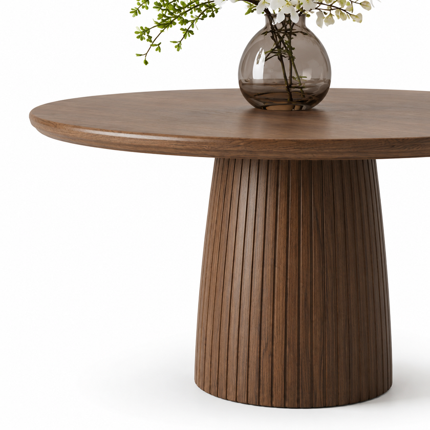 Nour Fluted Round Dining Table