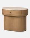 Nour Oak & Wood Marble Nightstand