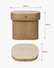 Nour Oak & Wood Marble Nightstand