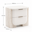 Nour Travertine Nightstand