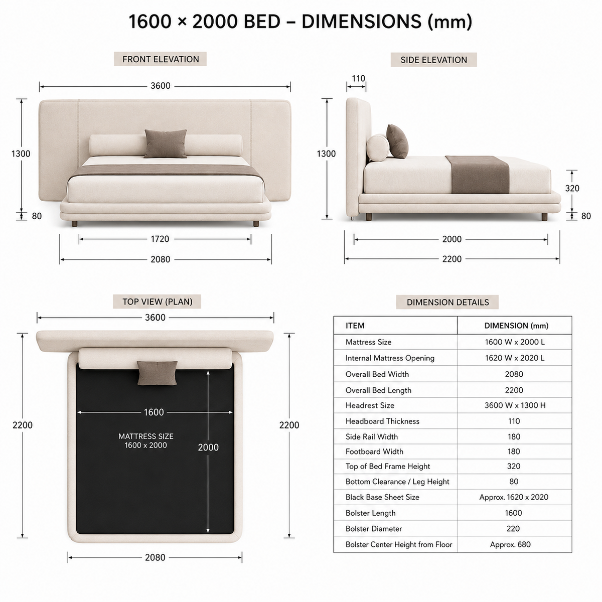 Serena Bed — Maison De Nour