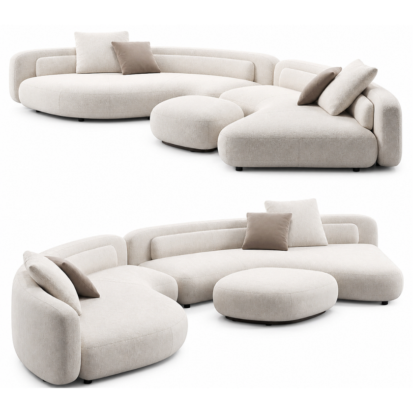 Nour Riviera Curved Sofa Set