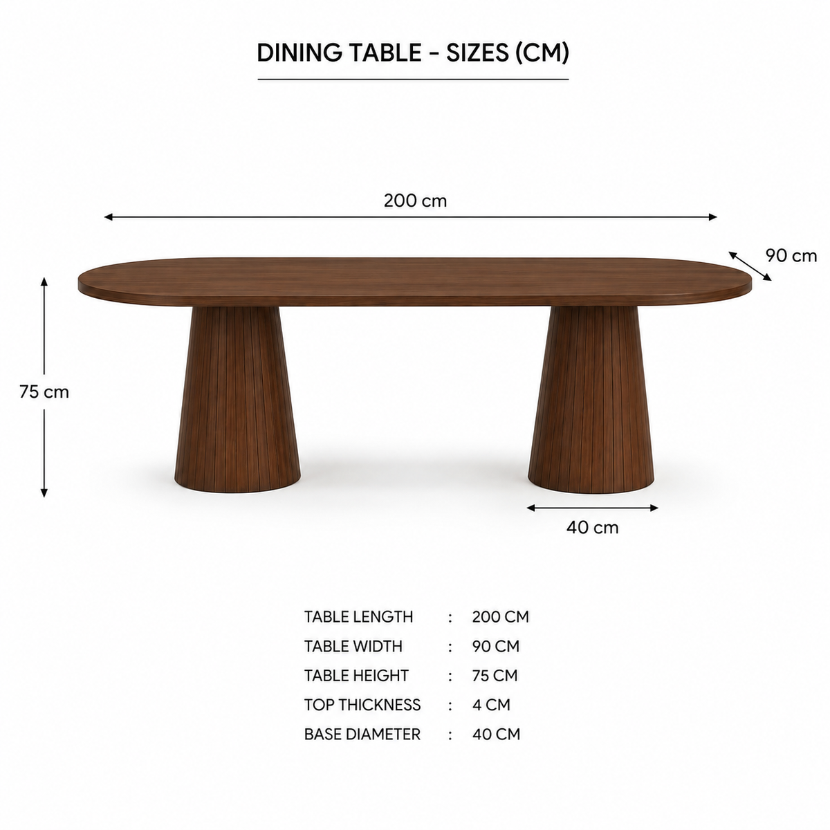 Nour Colonne Dining Table