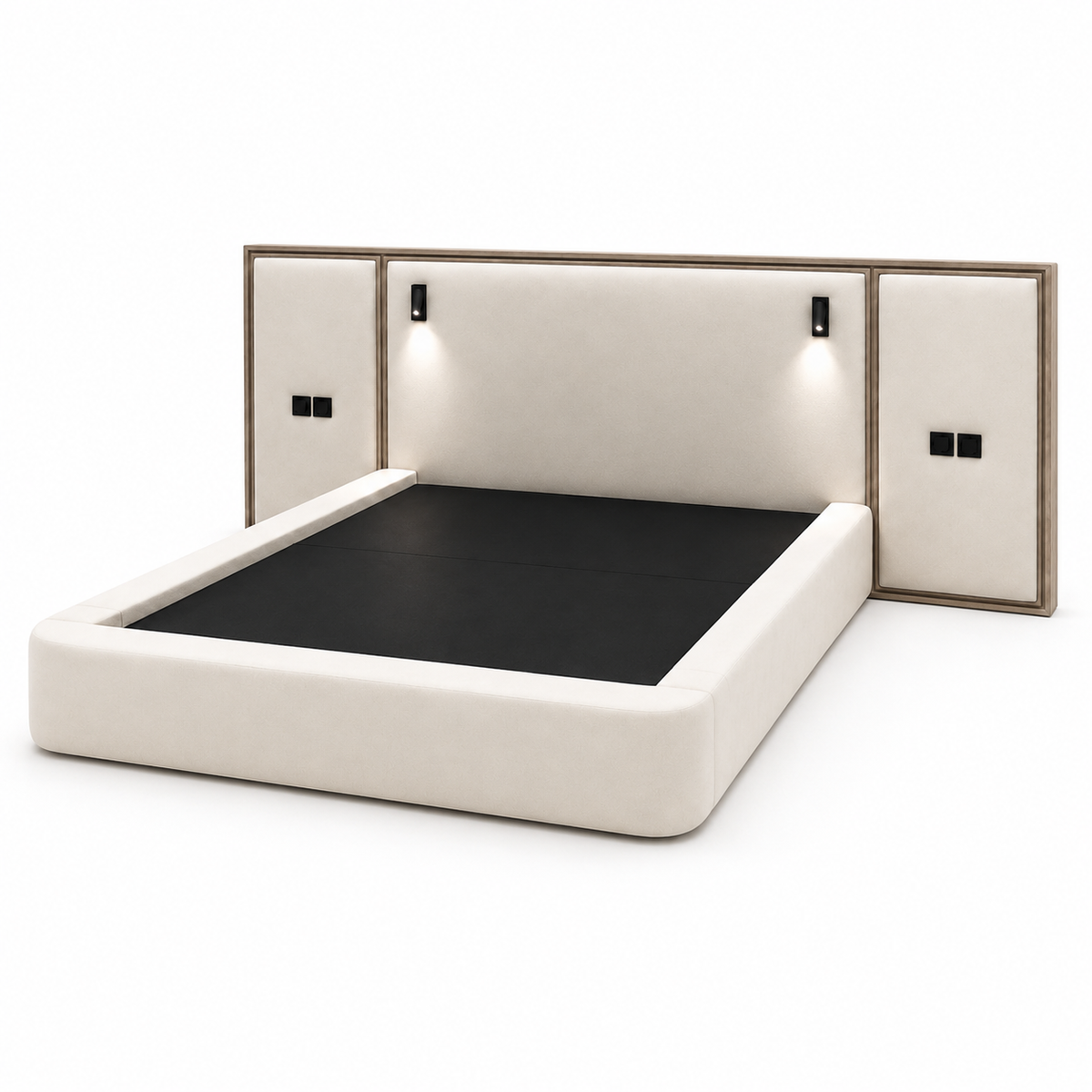 Nova Smart Bed — Integrated Nightstand & LED Reading Lights