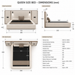 Nova Smart Bed — Integrated Nightstand & LED Reading Lights