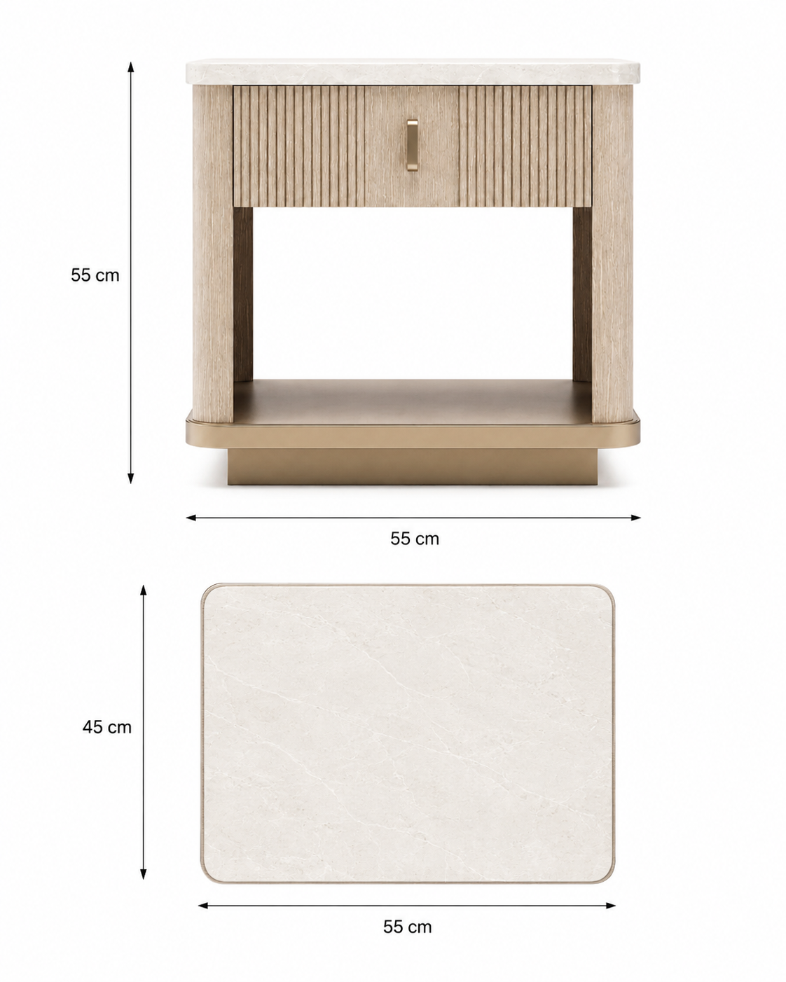 Nour Fluted Nightstand