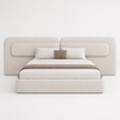 Aria Extended Linen Bed — Customized Oversized Headboard