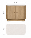 Nour Curved Cabinet Nightstand