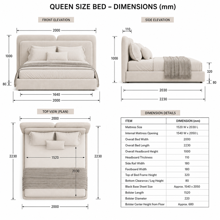 Layla Upholstered Platform Bed