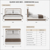 Marlow Walnut & Boucle Platform Bed