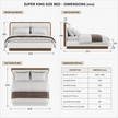 Marlow Walnut & Boucle Platform Bed